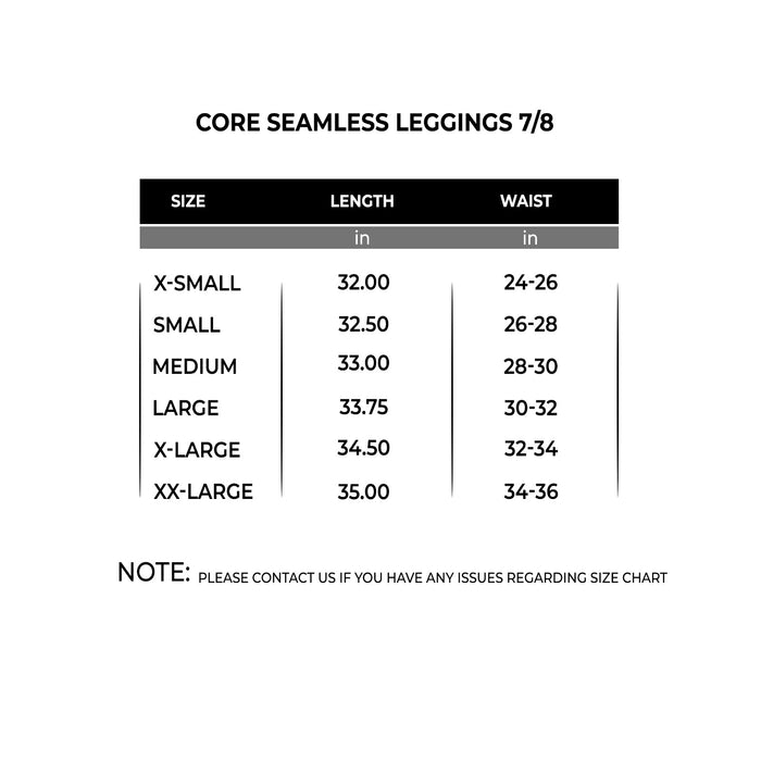 Core Seamless Leggings 7/8 - IRONGEAR Fitness