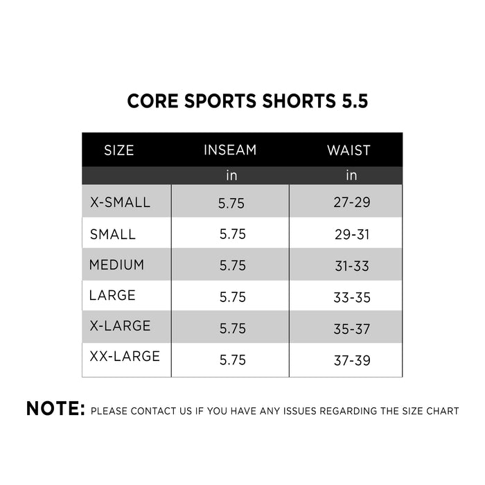 Core Sports Shorts 5.5" - IRONGEAR Fitness
