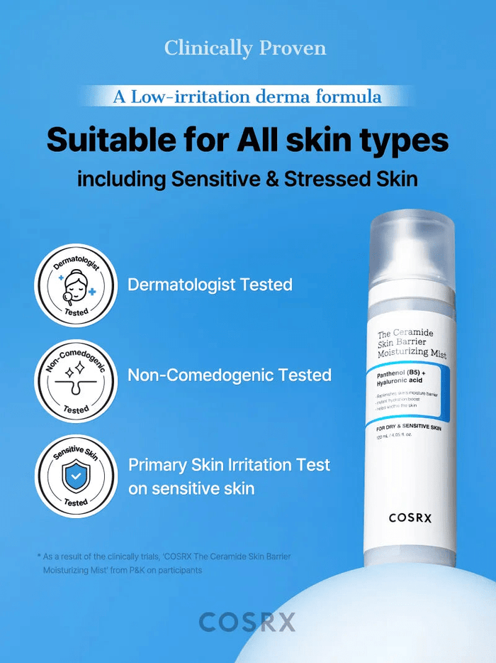 Cosrx The Ceramide Skin Barrier Moisturizing Mist 120ml رذاذ مرطب للبشرة من كوسركس، السيراميد - Princess Cosmetics Qatar