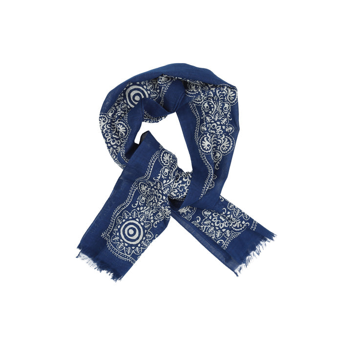 Cotton Gauze Stole - Navy