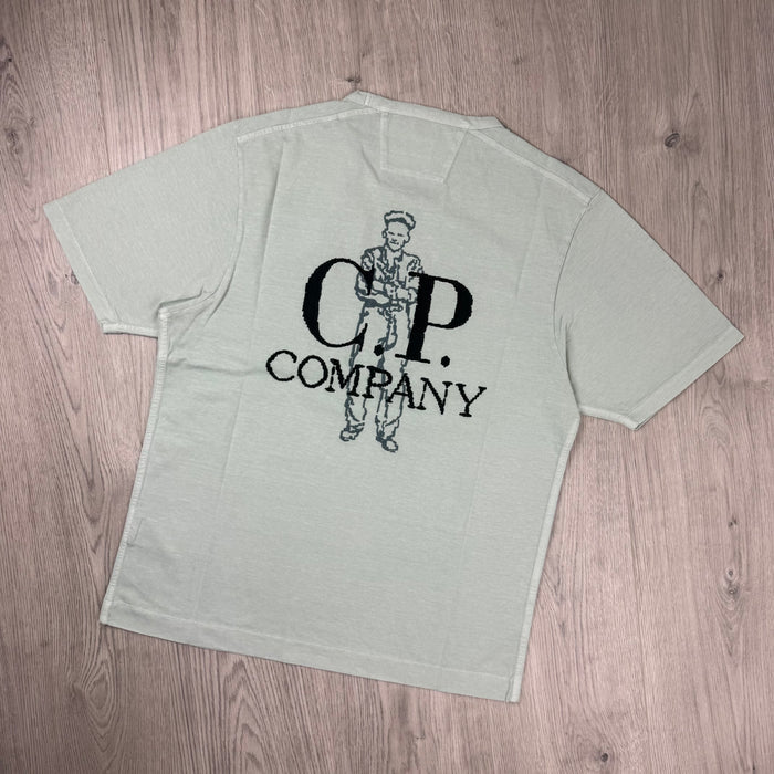 CP Company Embroidered Sailor T-Shirt - Misty Blue