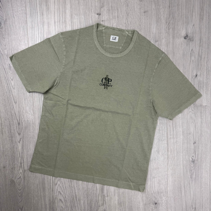 CP Company Embroidered Sailor T-Shirt - Moss Gray