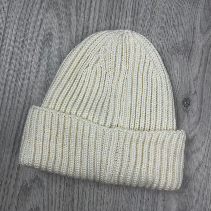 CP Company Goggle Beanie - White