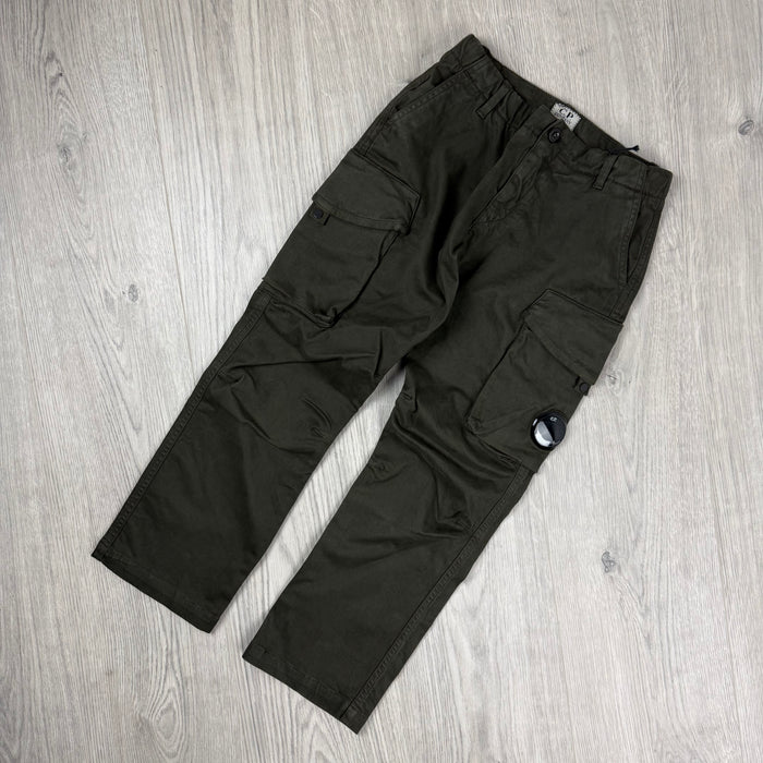 CP Company Junior Cargo Trousers - Ivy Green