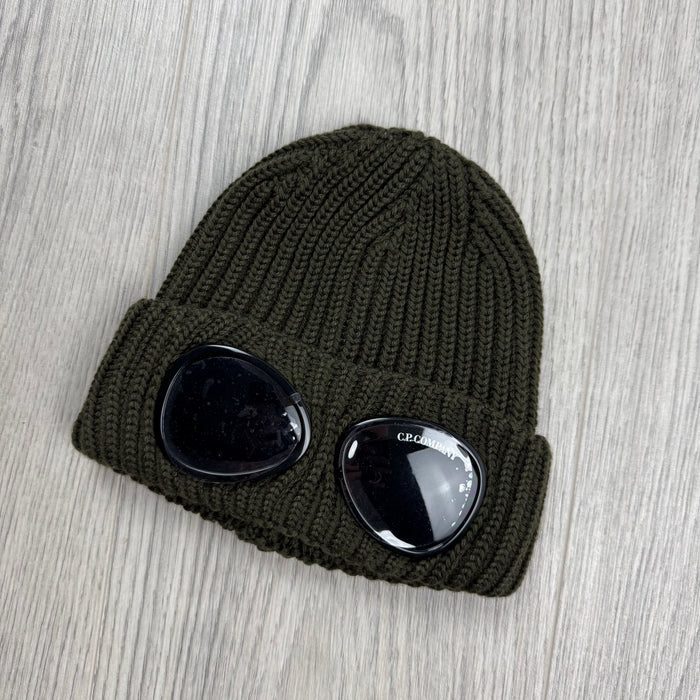 CP Company Junior Goggle Beanie - Ivy Green