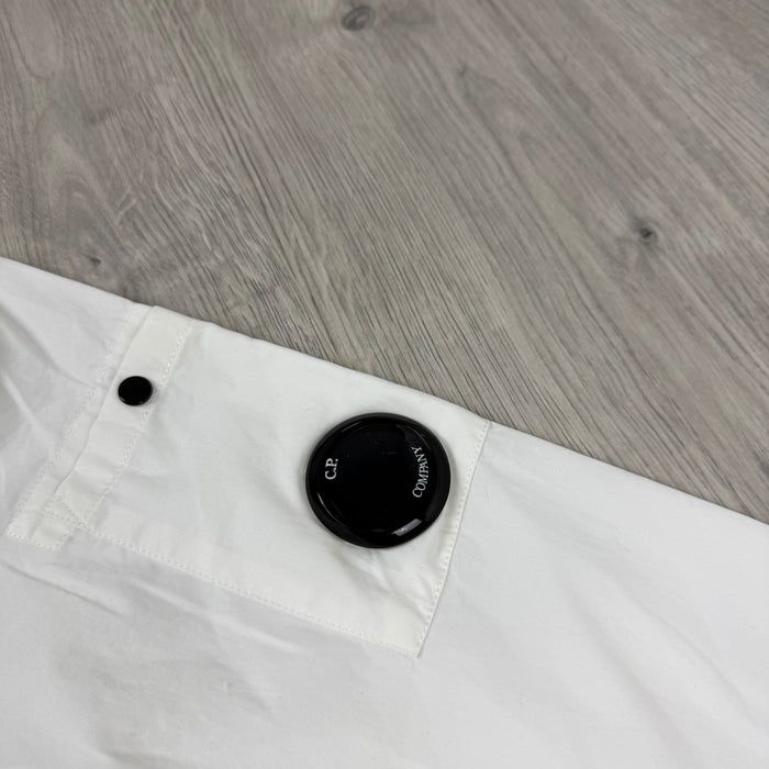 CP Company Junior Zip Overshirt - White