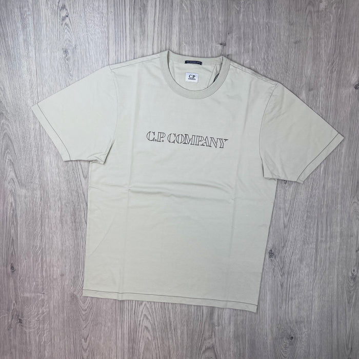 CP Company Logo T-Shirt - Silver Birch