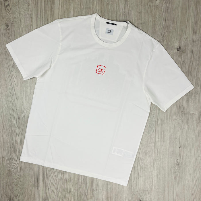 Men's CP Company Metropolis T-Shirt in Gauze White. On sale at Open Attire.