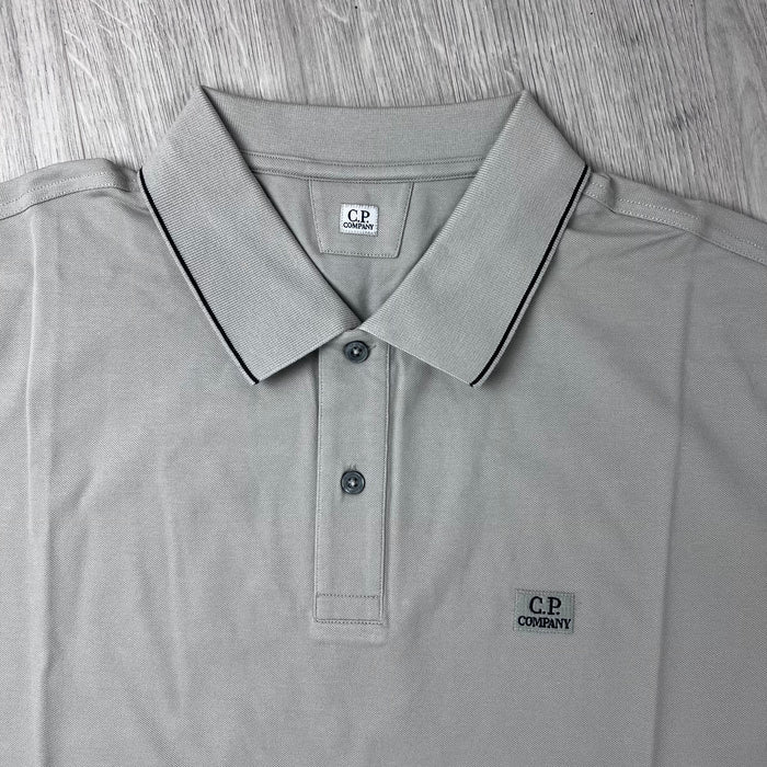 CP Company Piquet Polo Shirt - Dove