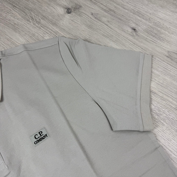 CP Company Piquet Polo Shirt - Dove