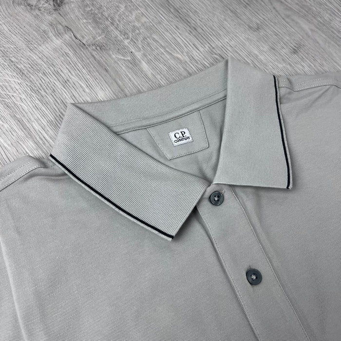 CP Company Piquet Polo Shirt - Dove
