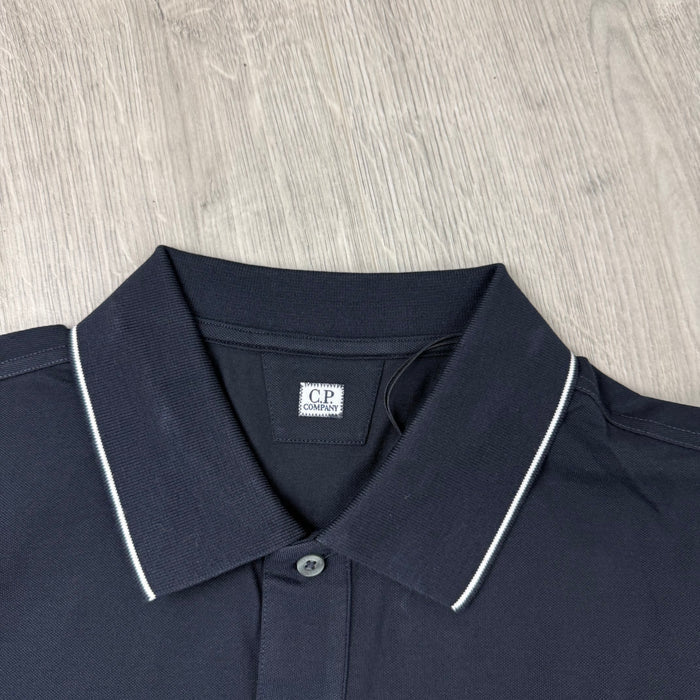 CP Company Piquet Polo Shirt - Navy