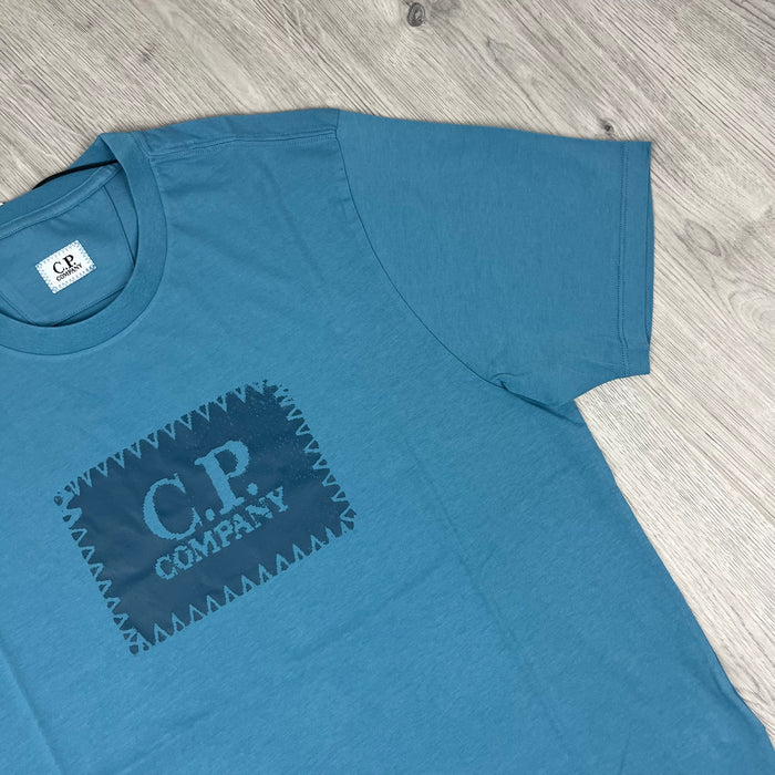 CP Company Stamp T-Shirt - Aegean Blue