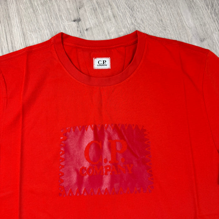 CP Company Stamp T-Shirt - Fiery Red