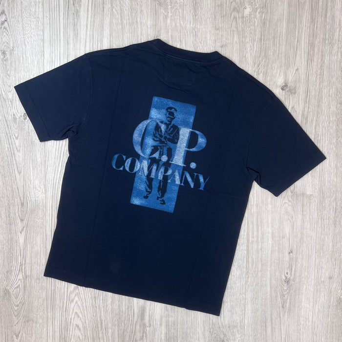 CP Company Striped T-Shirt - Navy