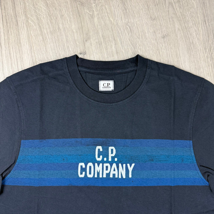 CP Company Striped T-Shirt - Navy