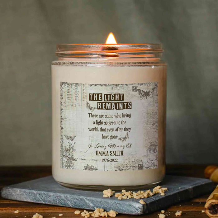 Custom Sympathy Candle Loss Of Mother, Candle Of Remembrance, Personalized Memorial Candle