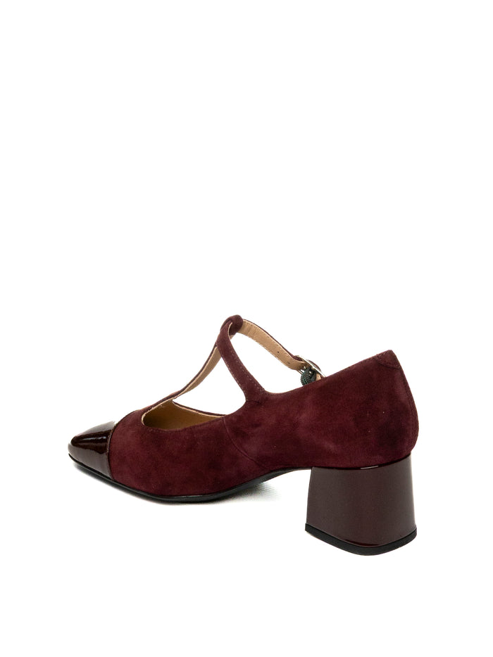 UNISA Décolleté camoscio bordeaux/nero LUMLEY CAM/VERN-BURDEOS