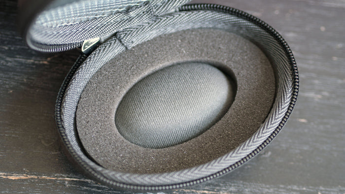 Deluxe Charcoal Black with Black Zipper Watch Travel Case