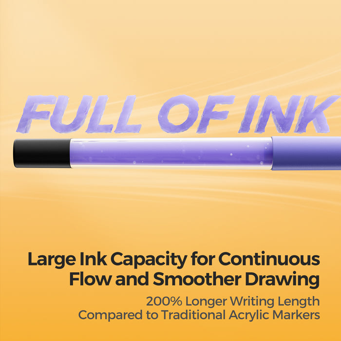 Direct Liquid Acrylic Paint Marker  Permanent, Fast-Drying for Rock, Canvas & Wood