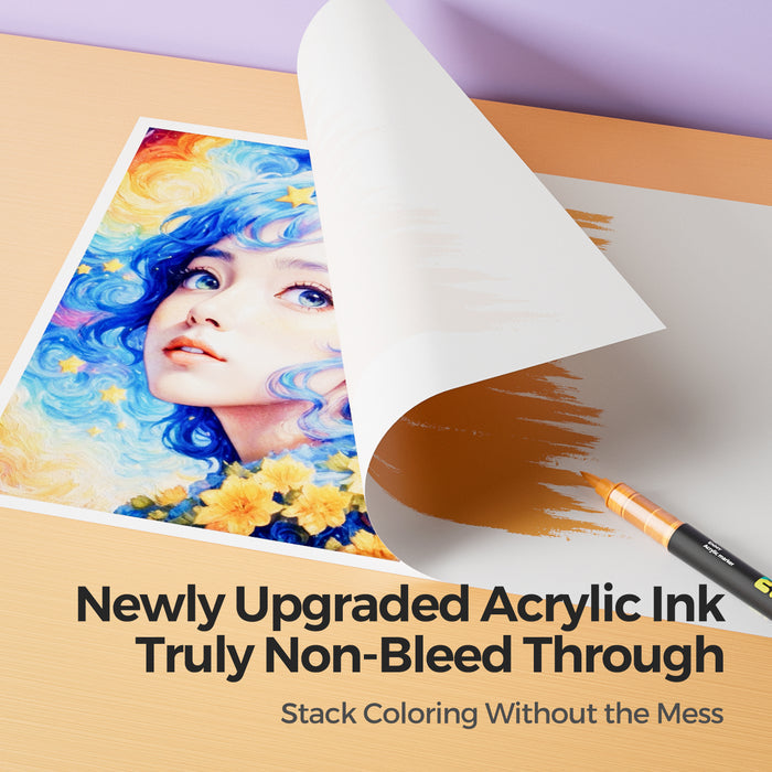 Direct Liquid Acrylic Paint Marker  Permanent, Fast-Drying for Rock, Canvas & Wood