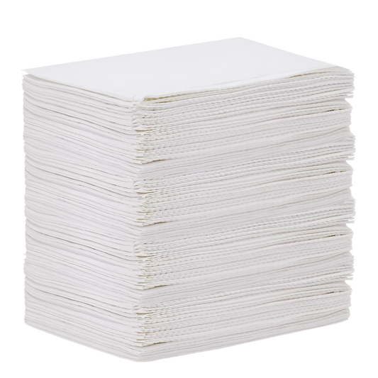 Disposable Dental Bibs - 3 ply - 33x45.5cm - White (125pcs )