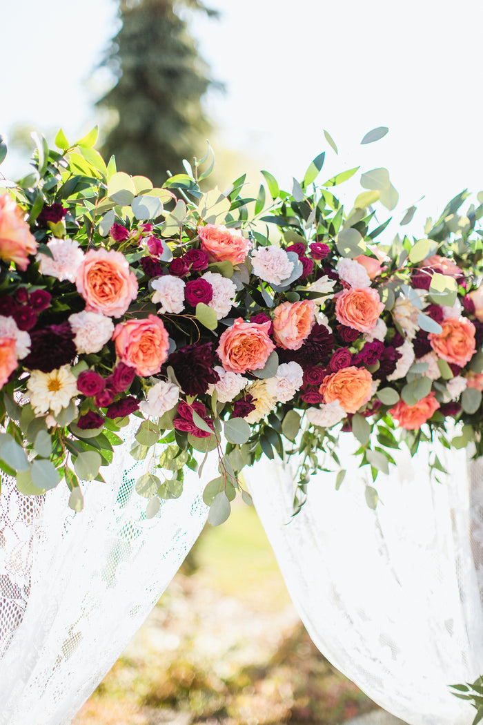 DIY Floral Garden Arch with Wedding Chicks