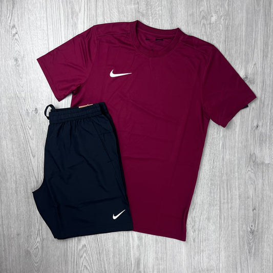 Nike 'Dri-Fit' Set - Maroon/Black