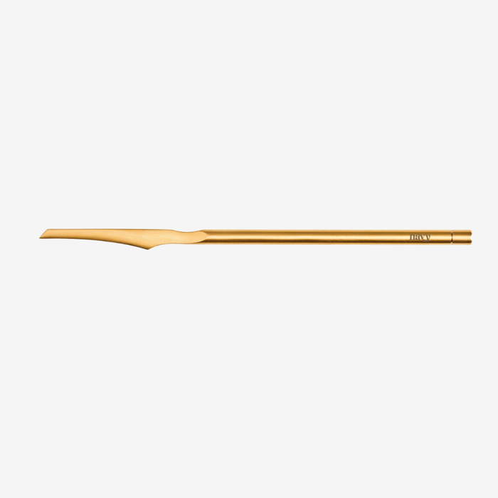 Gold chopstick on a white background