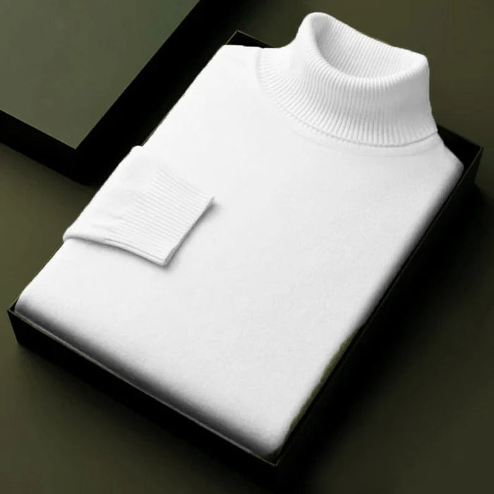 Elisabeth soft turtleneck sweater in a slim fit, shown in a neutral shade