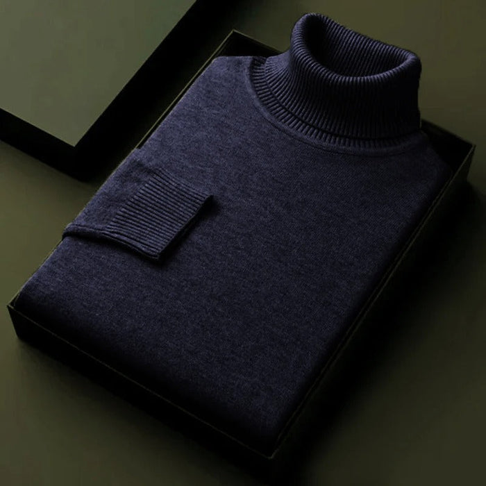 Elisabeth soft turtleneck sweater in a slim fit, shown in a neutral shade