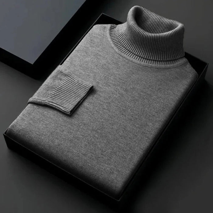 Elisabeth soft turtleneck sweater in a slim fit, shown in a neutral shade