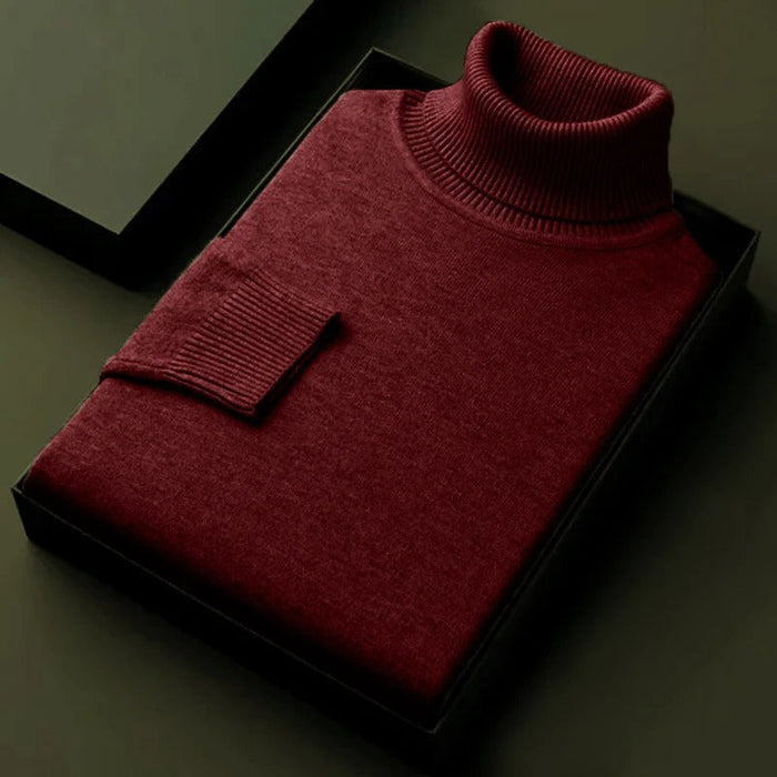 Elisabeth soft turtleneck sweater in a slim fit, shown in a neutral shade
