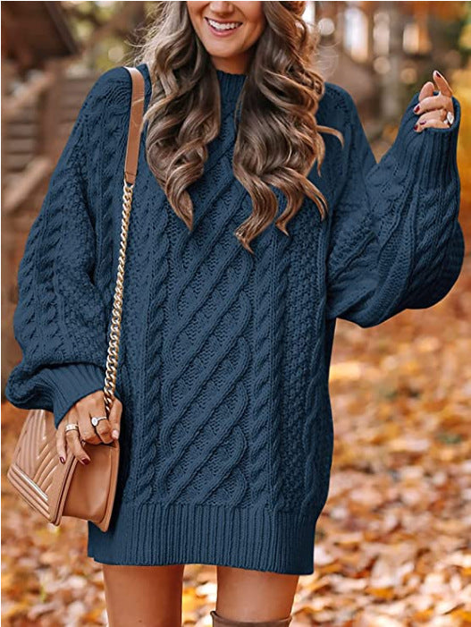 Emory oversized cable-knit sweater in a relaxed fit, shown from the front