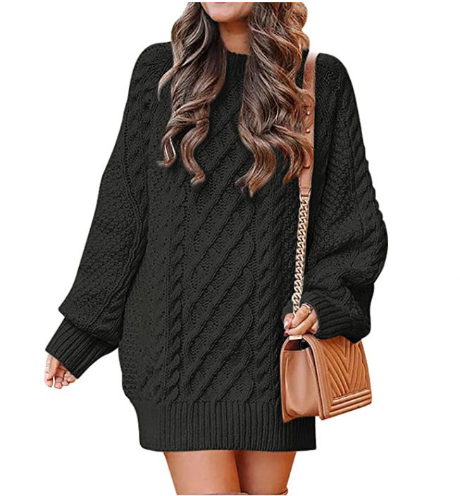 Emory oversized cable-knit sweater in a relaxed fit, shown from the front