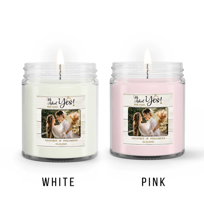 Engagement Candle Gifts for Wife, Mr and Mrs Photo Candle, Personalized Engagement Candle Gift For Bride