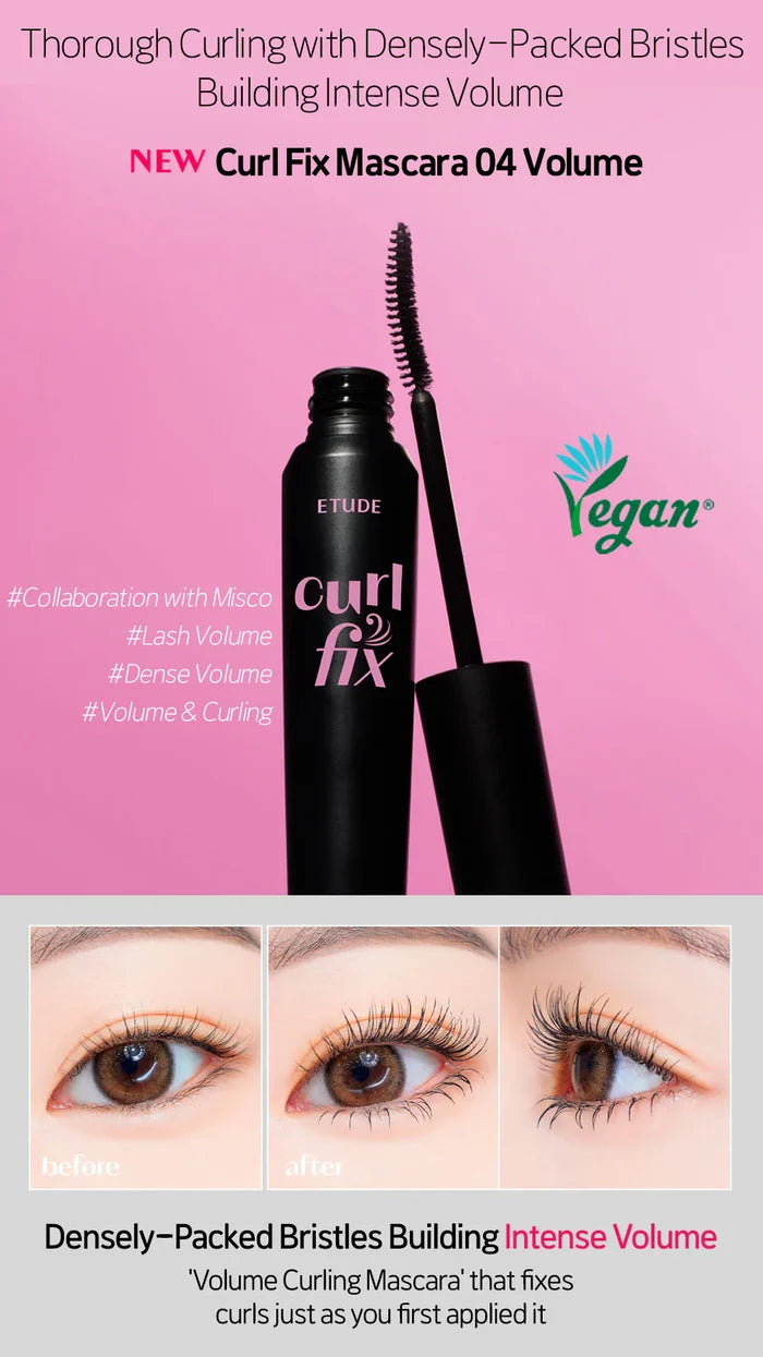 ETUDE Curl Fix 04 Volume ماسكارا الرموش كرل فكس لزيادة الحجم من ايتود