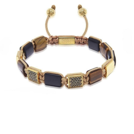 Eye of Dharma Flatbead Collection - Matte Onyx and Brown Tiger Eye