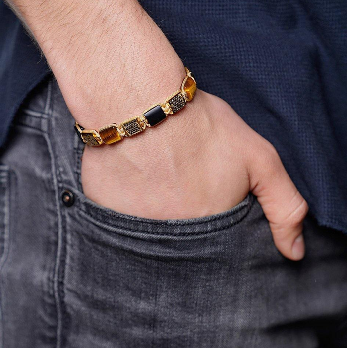 Eye of Dharma Flatbead Collection - Matte Onyx and Brown Tiger Eye