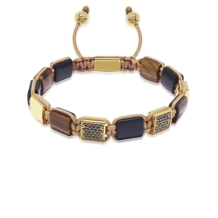 Eye of Dharma Flatbead Collection - Matte Onyx and Brown Tiger Eye