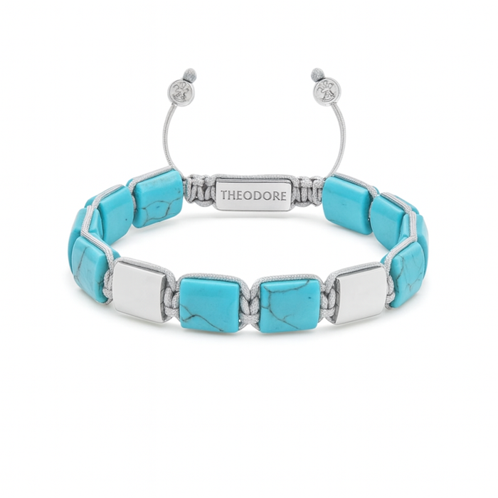 Eye of Dharma Flatbead Collection – Turquoise and Silver