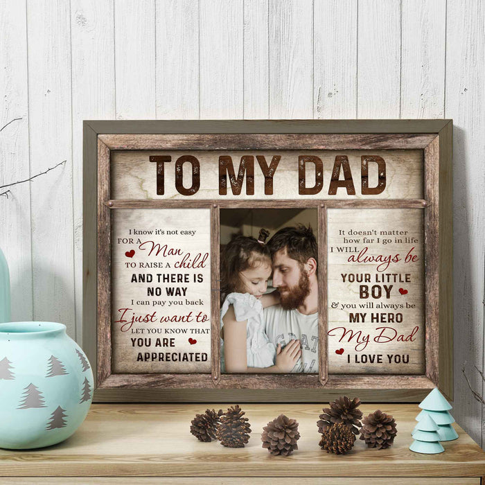 Father's Day Gift For Dad From Daughter, To My Dad Custom Photo Gifts, Fathers Day Decoration Ideas