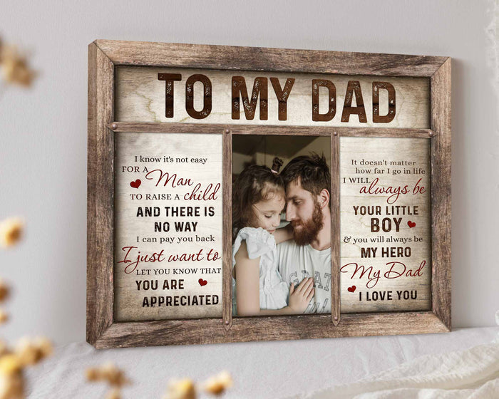 Father's Day Gift For Dad From Daughter, To My Dad Custom Photo Gifts, Fathers Day Decoration Ideas