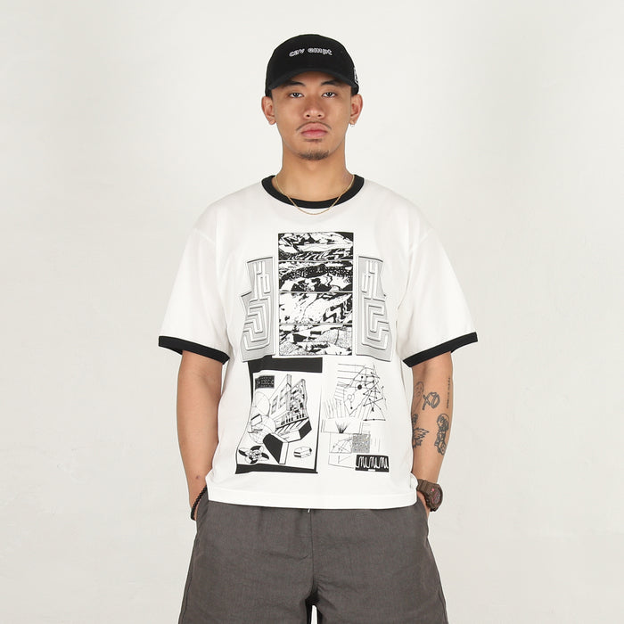 FK Sequencing Patch Ringer T-Shirt - White