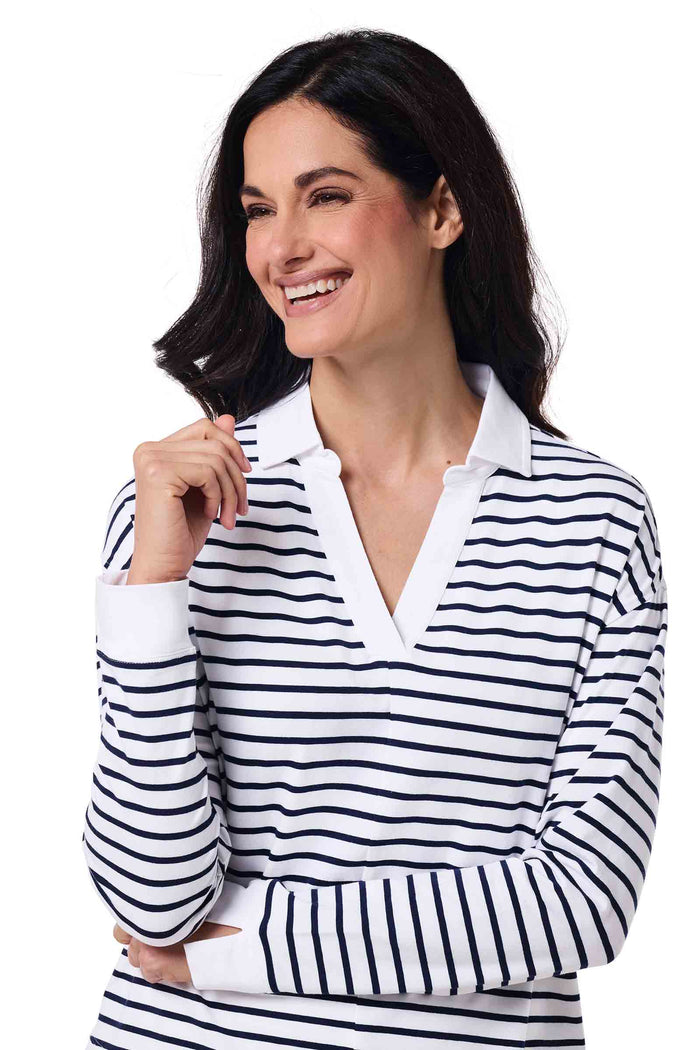 Color_White/Navy Stripe
