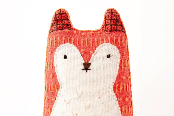 Fox Embroidered Doll Kit