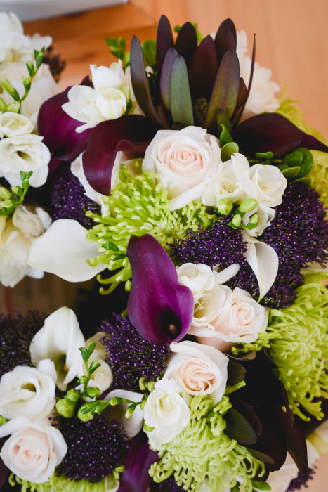 Fresh Green & Purple Organic Wedding