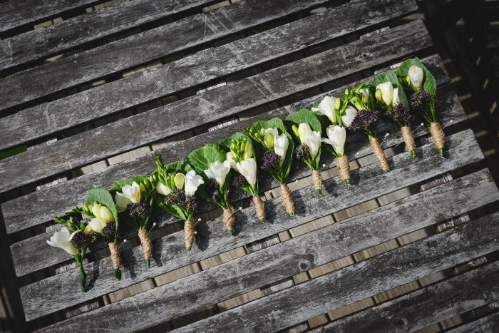 Fresh Green & Purple Organic Wedding