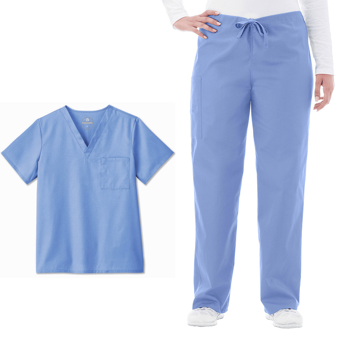 FUNDAMENTALS Unisex Scrub Top & Pant Set - Fine Scrubs