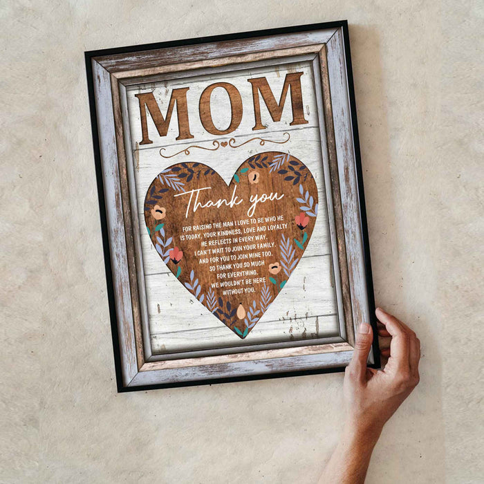 Gifts For Mom Mothers Day Canvas Wall Art, Mother Of The Groom Gift From Bride Family Gifts Canvas, Gift Ideas For Mother's Day